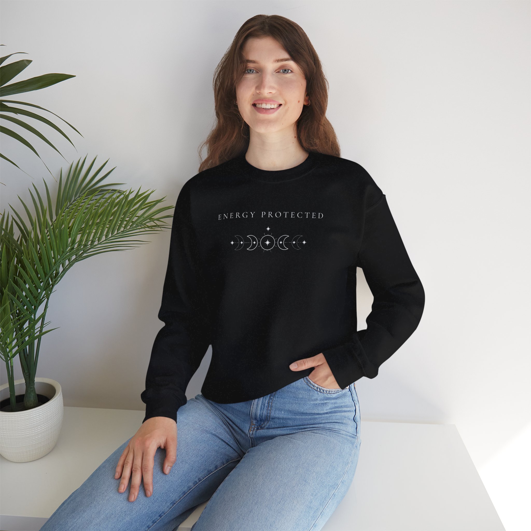 Energy Protected embroidered crewneck sweatshirt