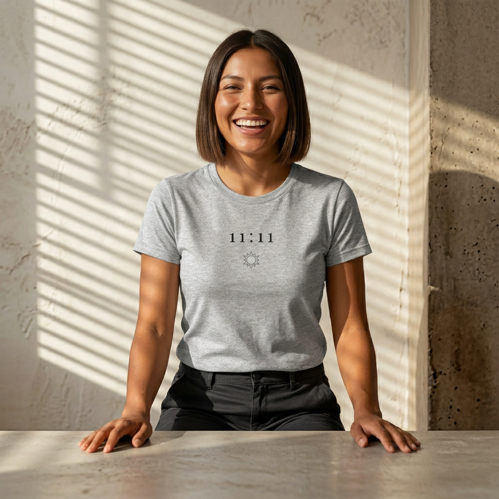 1111 Angel Number fitted t-shirt